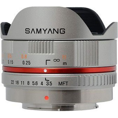 Samyang 7.5mm f3.5 UMC Fish-Eye Lens - Silver- Micro Four Thirds