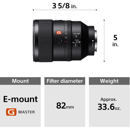 Sony FE 135mm f/1.8 GM Lens SEL135F18GM